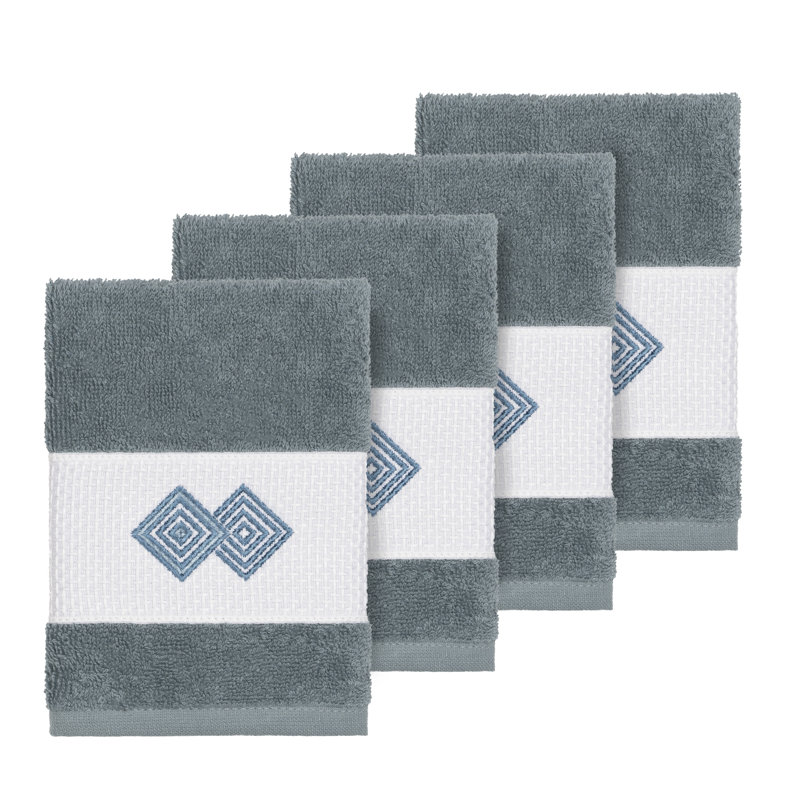 Noah Turkish Cotton Washcloth, Teal