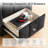 2-Drawer Upholstered Nightstand With Nailhead Trim For Bedroom, No Assembly Required-184363609-184363590