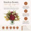 Arrangement d'automne hortensia et rose dans un vase en verre