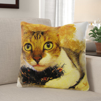Crowder Cat Square Pillow Cover & Insert