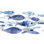 «Fish Parade I» par Annie Warren - peinture sur toile tendue