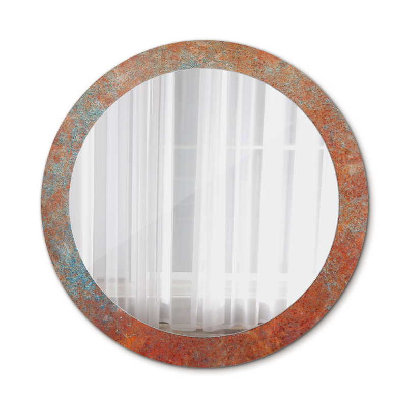 Huldar Glass Flat Wall Mirror, Brown/Blue