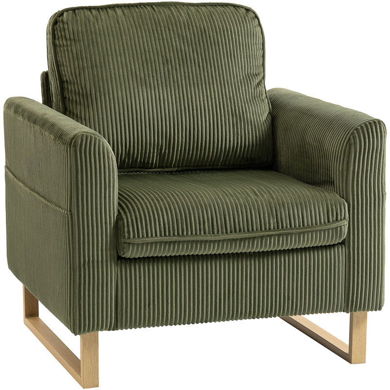 Upholstered Accent Chair, Green