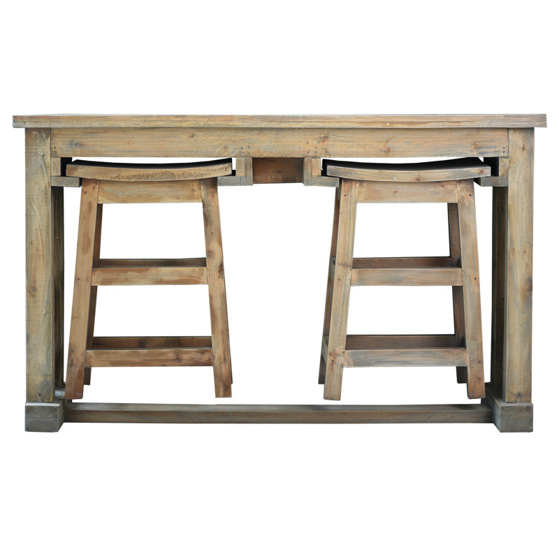 Kindric 2 - Person Solid Wood Solid Wood Top Four Leg Dining Set