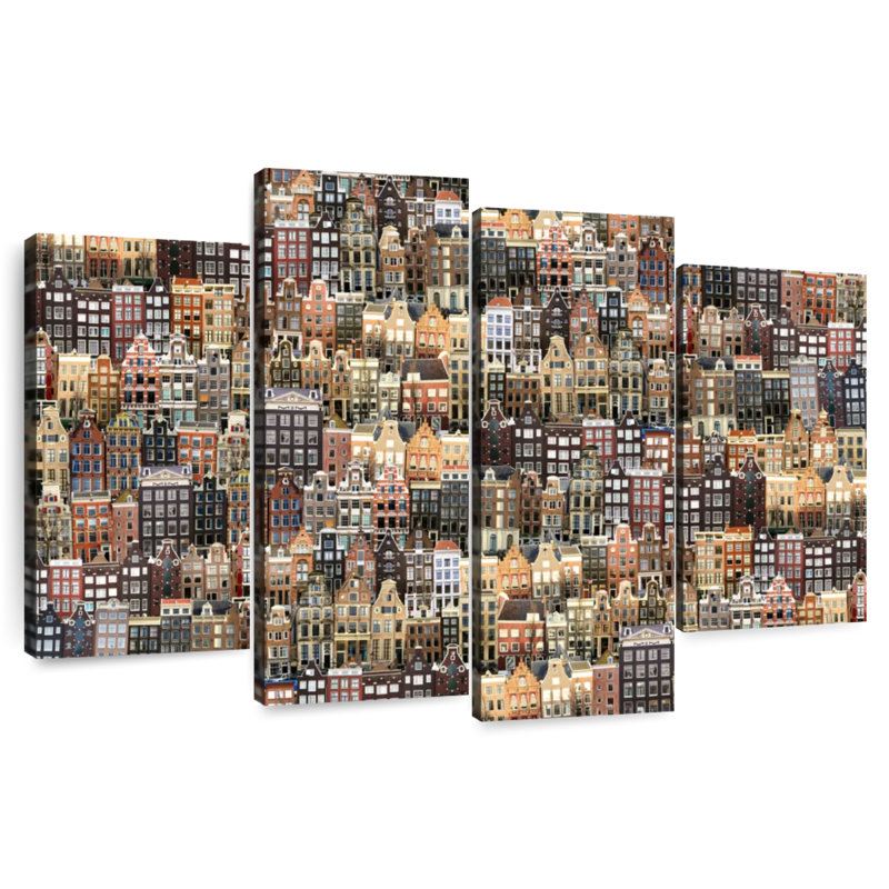 Sireci Amsterdam Cityscape, 27" H x 43" W