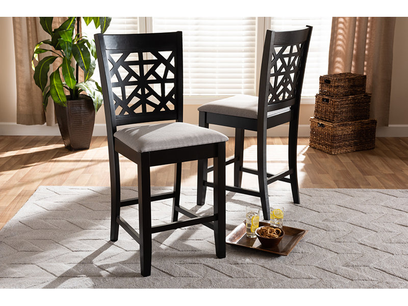 Tabouret de comptoir 25 po Bloomingdale, Polyester gris