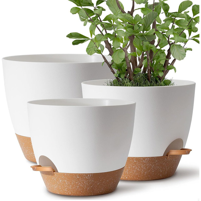 Ensemble de 3 pots à fleurs 12/10/9 pouces, pots de fleurs à arrosage ...