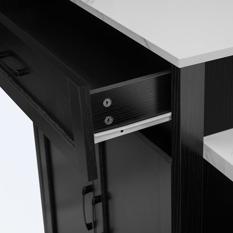 Dearing with Extendable Dining Table, Power Outlet