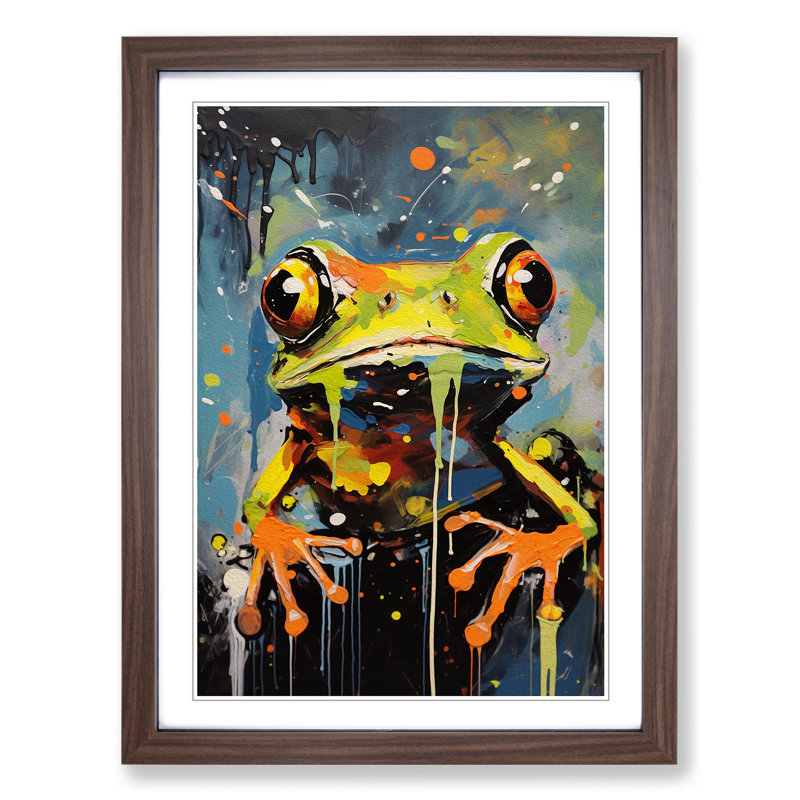 Single Picture Frame Print on Wood, 46cm H x 34cm W, Walnut Framed