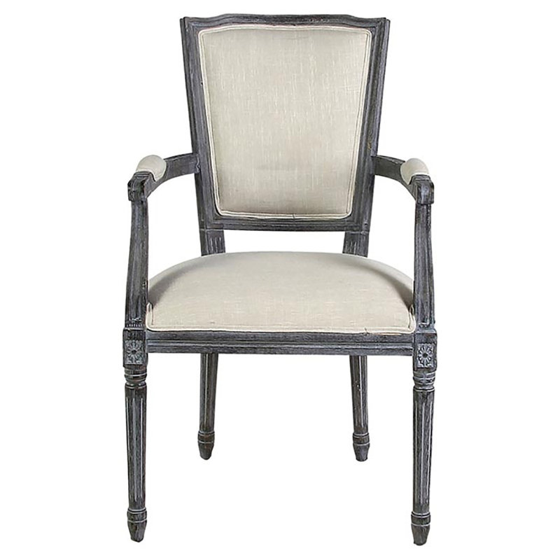 French Fabric Arm Chair in Ivory
