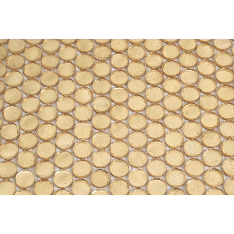 12.2" x 12.2" Glass Penny Round Mosaic Wall & Floor Tile