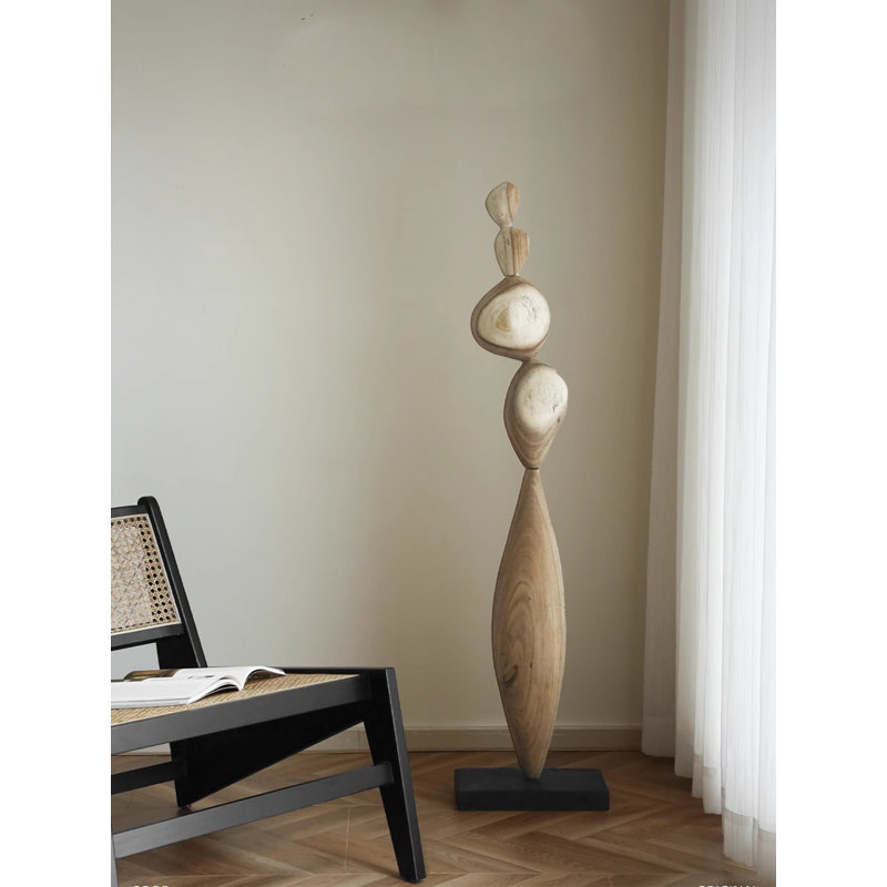 Zen-Style Walnut Wood Art Sculpture Ornaments, Brown
