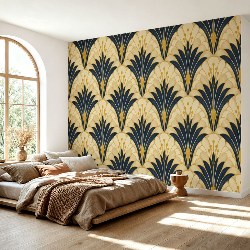 Papier peint adhésif auto-adhésif moderne pour la chambre à coucher L 69 po x l 96 po Peel and Stick