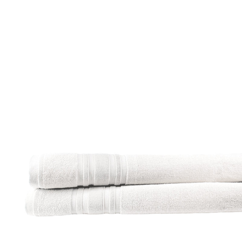 Turkish Cotton Plush Bath Sheet, White