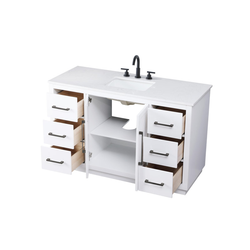 Meuble-lavabo simple 54 po, Blanc