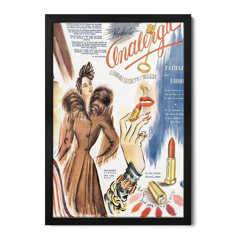 Affiche encadrée haut de gamme 1930