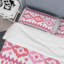 Motif ethnique rose - Ensemble de housse de couette abstrait - Polyester en microfibre-993589439