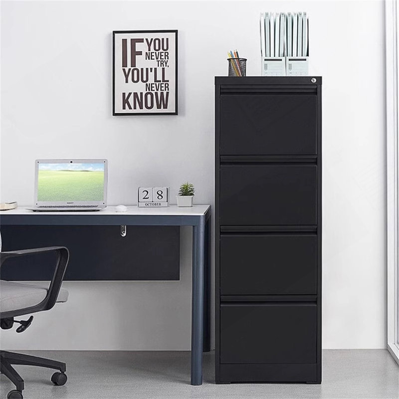4 Drawer Vertical File Cabinet With Lock,Filing Cabinet, Metal Filing Cabinet For Home Office Organizer Storage Cabinet Letter Size/A4/Legal File