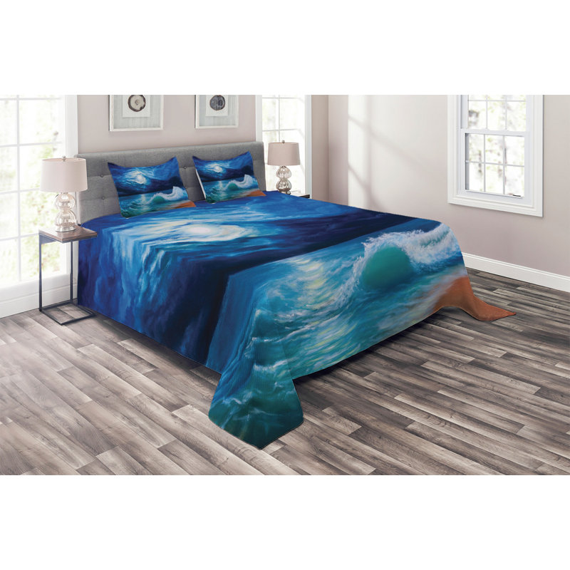Hypnotic Coastal Polyester Coverlet