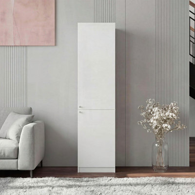 White 5-Shelf Storage Cabinet