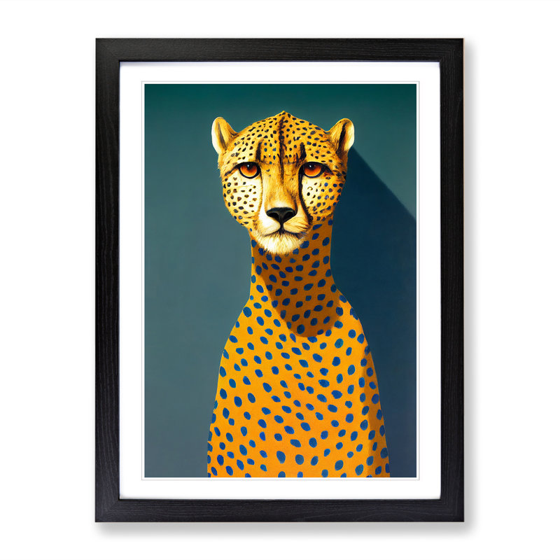 Unique Cheetah Art Vol.3 Framed Print, Black, 64cm H x 46cm W x 2cm D