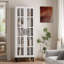 71'' H X 23.6'' W Kitchen Pantry With Bookcases, Glass Door Kitchen Storage Cabinet-1653569976
