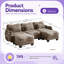 Canapé modulaire en forme de U avec conception ergonomique et repose-pieds mobile Cloud-Like Comfort - Canapé modulaire facile à assembler pour des espaces de vie confortables-2100961042-2100961047