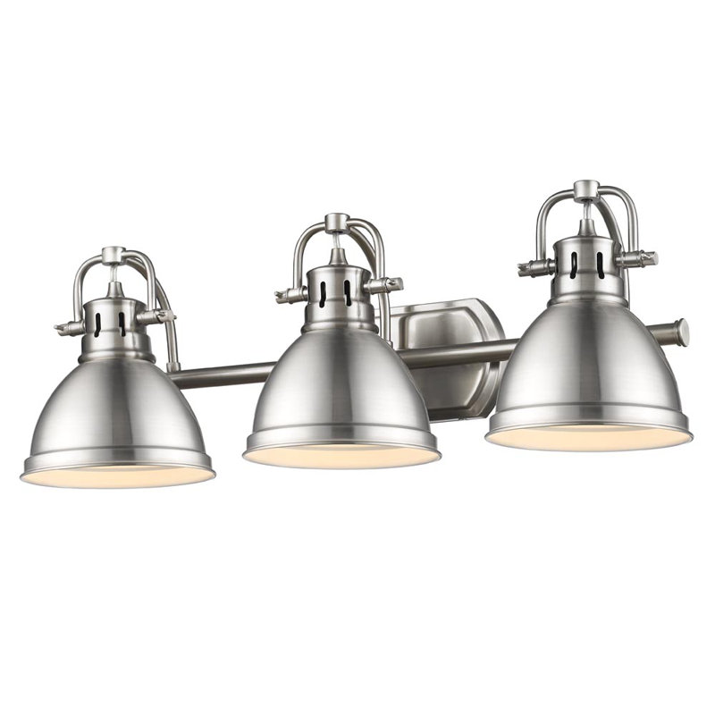 Éclairage pour salle de bain Drakeford, Étain, Étain, Trois lumières