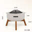 Table de foyer d'extérieur au feu de bois en oxyde de magnésium 25,59 po avec couvercle