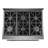 NXR Professional Ranges 36" 5.5 Cubic Feet Gas Free Standing Range