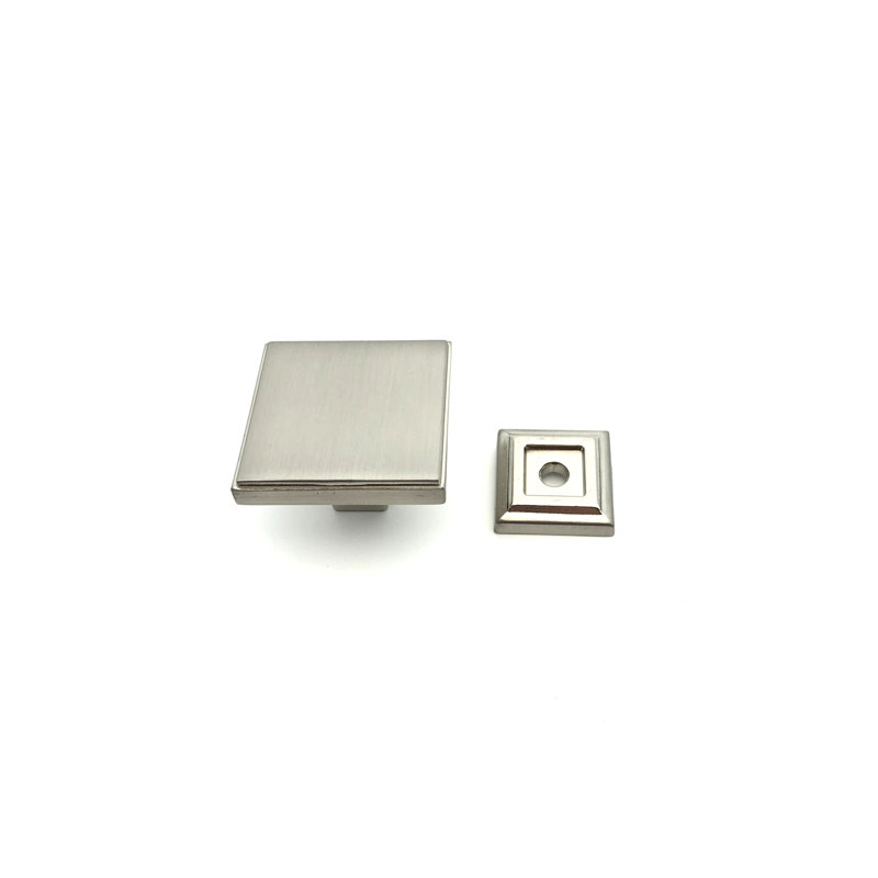 Poignée carrée 45 mm - Nickel brossé