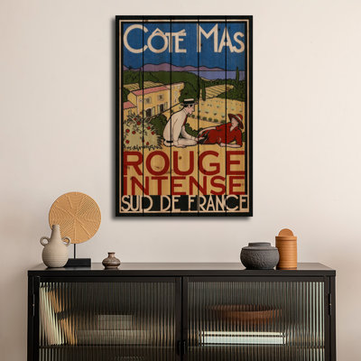 Wood Wall Art Print - Rouge Intense by Jean-Pierre Got