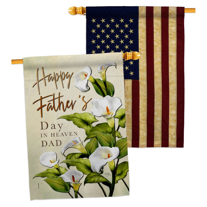 Drapeau de maison décoratif à 2 côtés en polyester / mélange de polyester 40 x 28 po