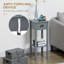 Table de bout à 2 niveaux avec tiroir HOMcom, table de bout étroite avec tablette inférieure, pour le salon ou la chambre à coucher, gris-1145236490