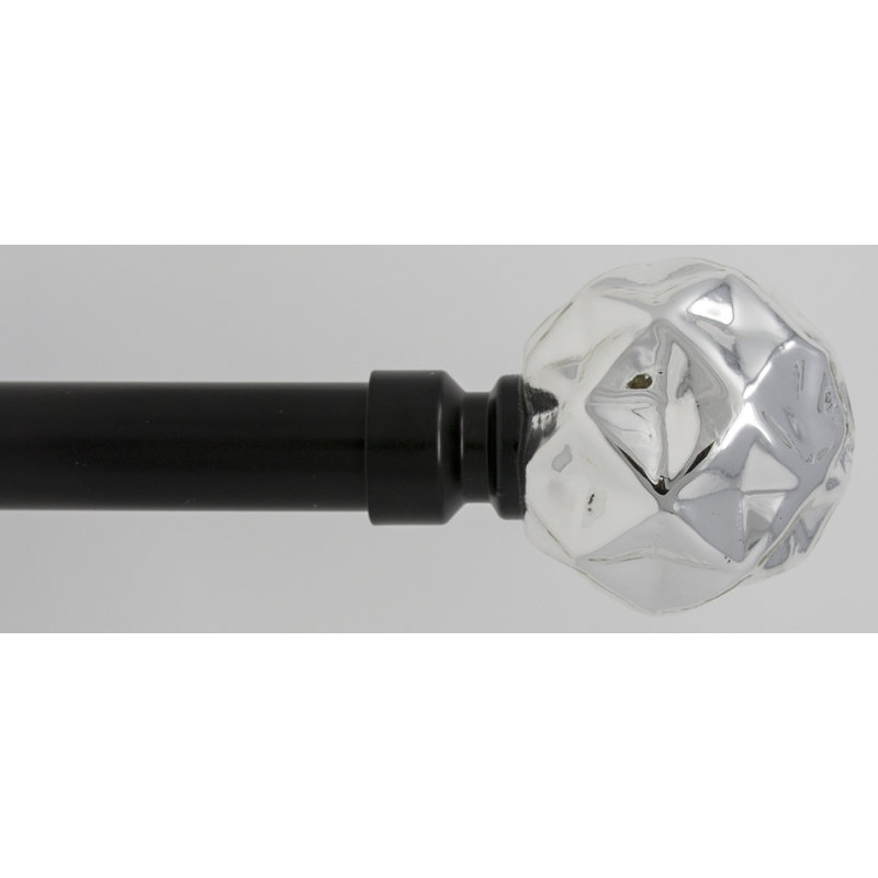 Ulloa Adjustable Single Curtain Rod, 1" H x 84" W x 1" D