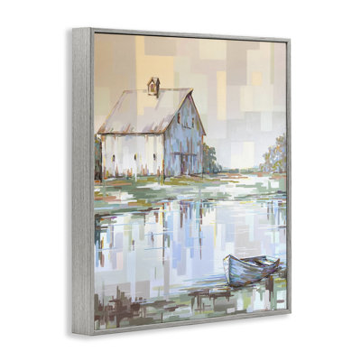 «Barn Reflections Landscape», estampe numérique, design par Linda Sperruche