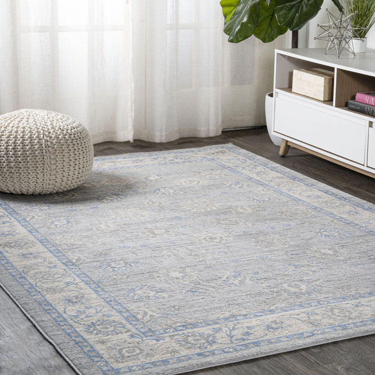 Modern Persian Vintage Moroccan Traditional Gray/Blue Rug
