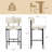 26.8'' Modern Bar Stools With Cuved Back, Upholstered Chenille Counter Height Bar Chairs With Metal Frame-123423191