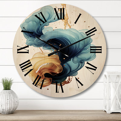 Horloge murale en bois massif Mcclarrie