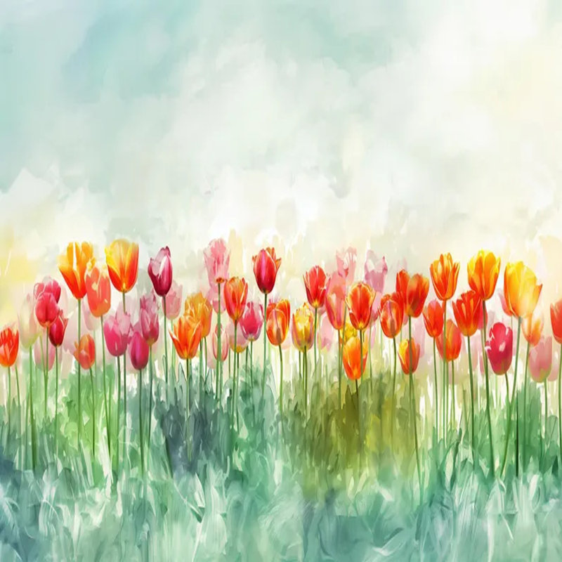 Spring Garden Tulip Dreams, 96" L x 108" W