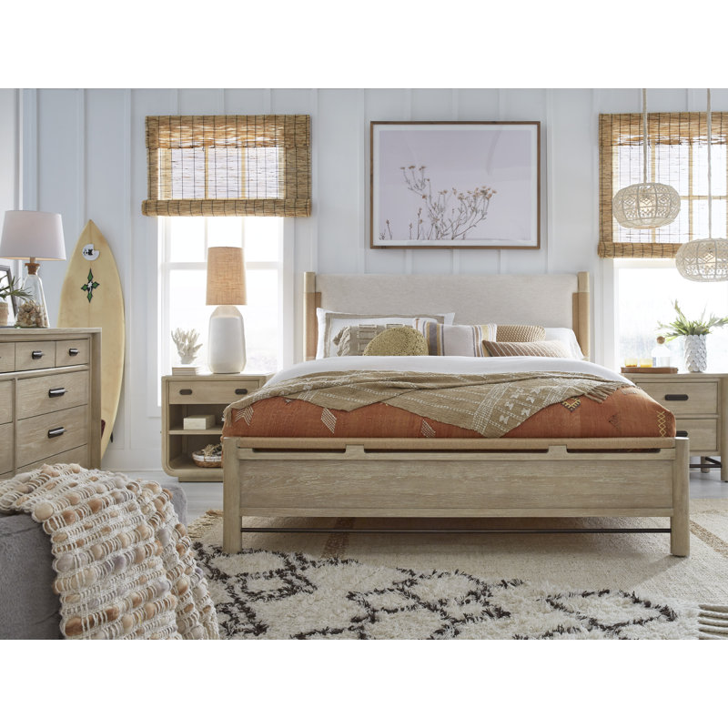 King Panel Upholstered Bed, King