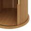 Ensemble de tables basses de style Mid-Century avec porte tambour coulissante, table de bout ronde cannelée avec rangement-793808976