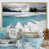 Toile avec cadre flottant brun