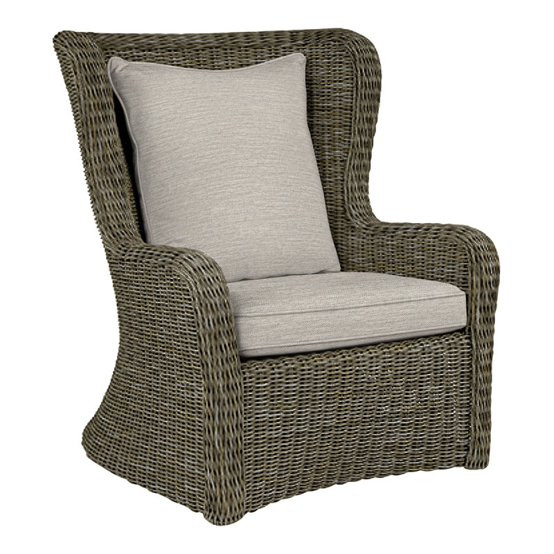 Sag Harbor Outdoor Lounge Chair, Fog Rain, Sag Harbor Driftwood