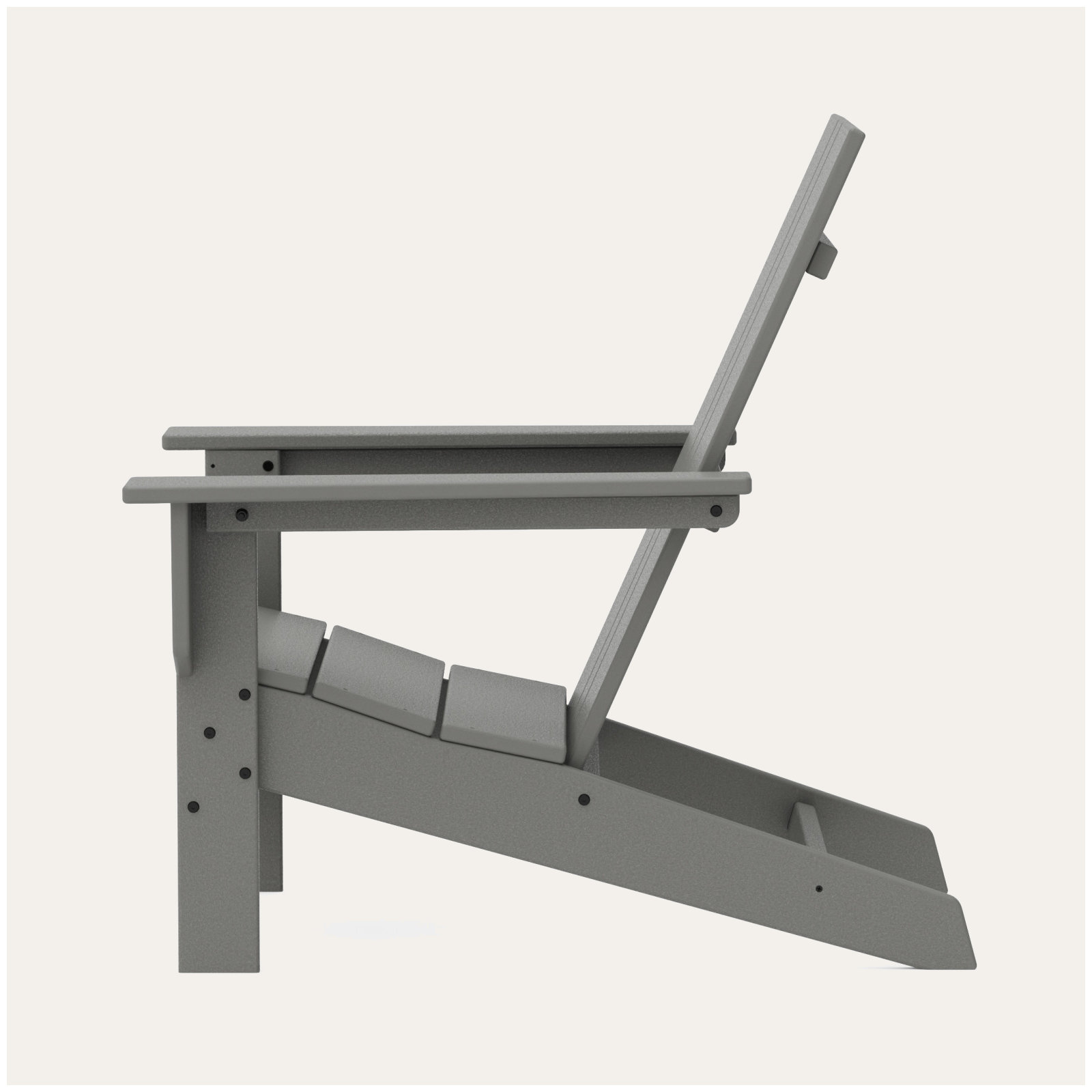 POLYWOOD x AllModern Plastic Adirondack Chair, Slate Gray
