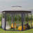 Outsunny 13' x 13' Pop Up Gazebo Hexagonal Canopy with 6 Zippered Mesh Netting