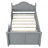 Twin Size Bed For Kids, Wood Twin Platform Bed with Headboard, Footboard, and Safety Guardrails, Gray-1709480352-1709480355