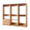 Système d'organisation modulaire Dee, 4 supports à vêtements, 2 tiroirs, bois