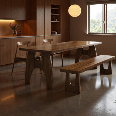 Retro Solid Wood Dining Table Sets