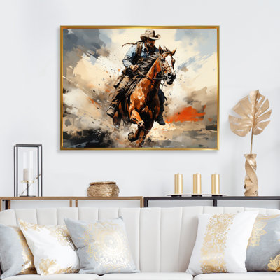 Keani Cowboy Bronco Buste sur toile